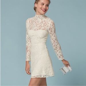 Reformation White Lace Carraway Dress
